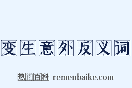 变生意外反义词是什么意思的图片